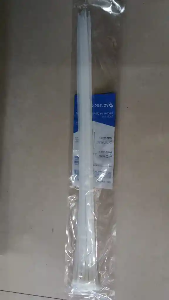 Abrazadera Amarre Cincho Plastico Blanco 50cm X 25 Und