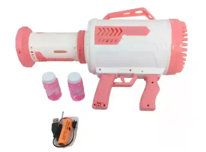 Pistola De Burbujas Electrica De 100 Agujeros Recargable