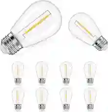 Bombillo Led De Filamento S14 1w Calido X 10