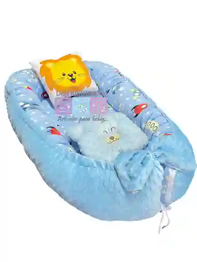 Cojin Nido Bebe Varios Diseños Antialergico + 2 Almohadas