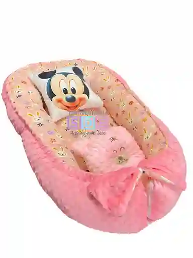 Cojin Nido Bebe Varios Diseños Antialergico + 2 Almohadas