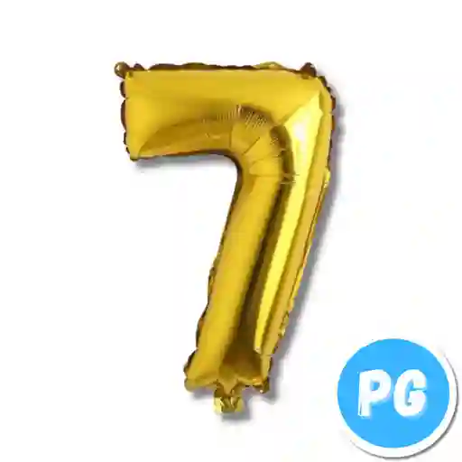 Numero Inflable 16" #7 Dorado Mediano