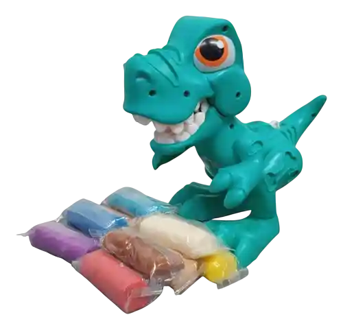 Juguete Plastilina Dinosaurio Moldeable Con Accesorios