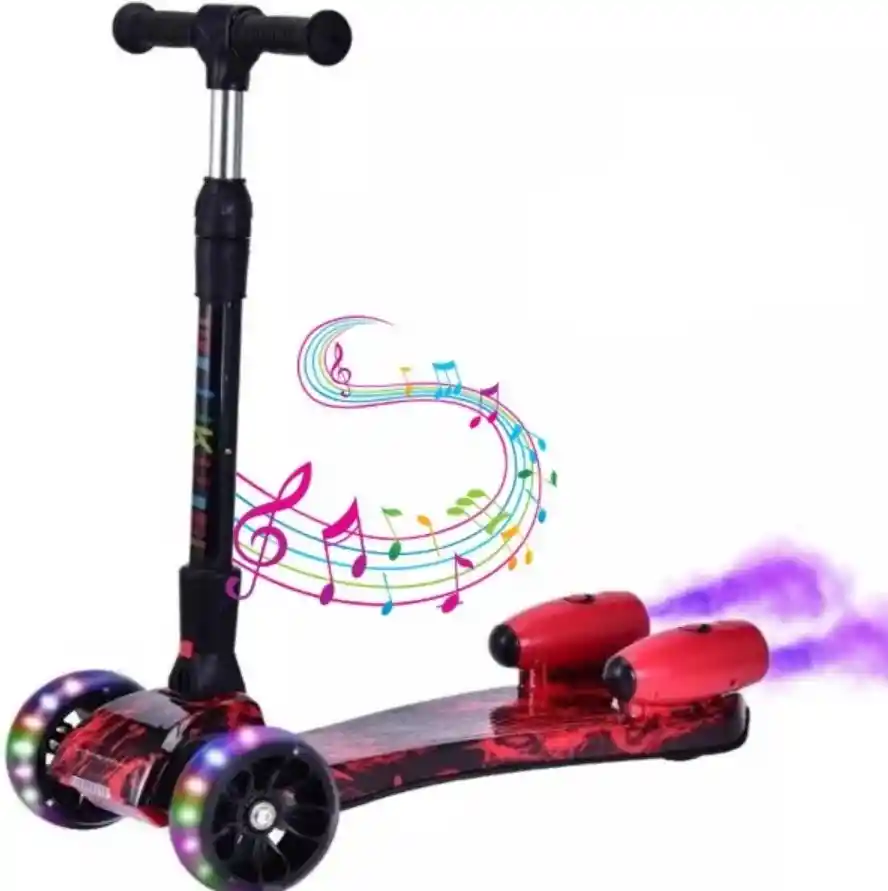 Patineta Scooter Con Humo, Sonidos Y Luces Led Para Niños