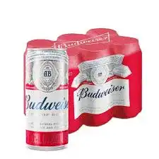 Six Budweiser Lata