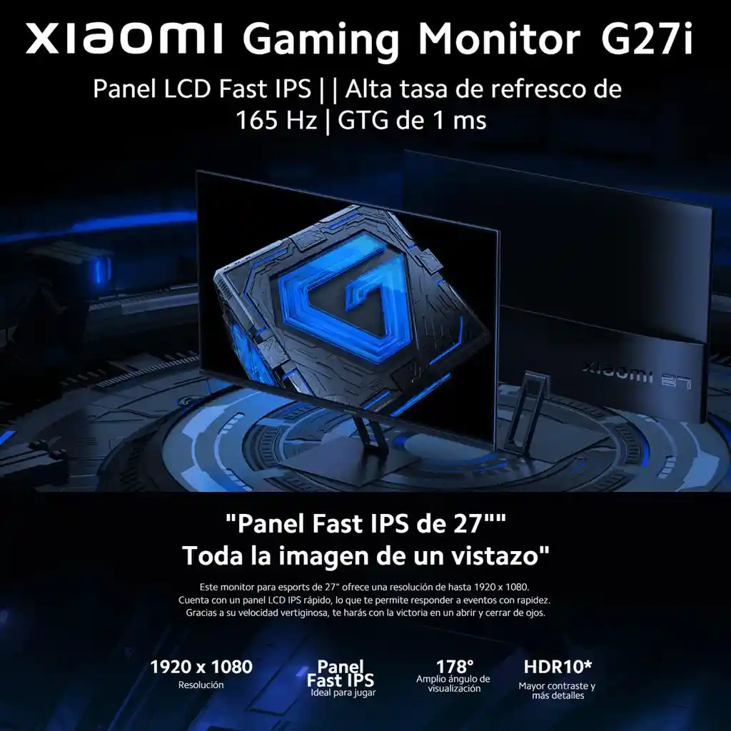 Xiaomi Gaming Monitor G27i Panel Fast Ips 1080p 165hz 1ms