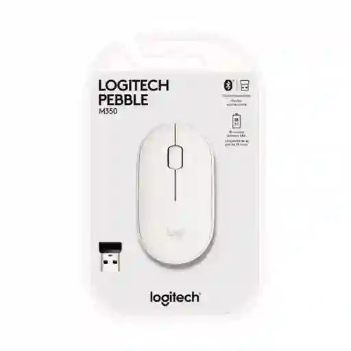 Logitech Mouse M350 Inalámbrico – Bluetooth Blanco