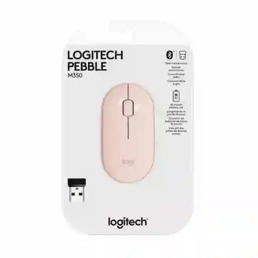 Logitech Mouse M350 Inalámbrico – Bluetooth Rosa