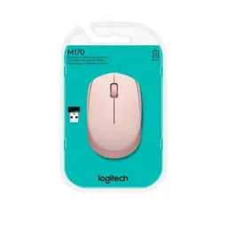 Logitech Mouse M170 Inalámbrico Rosado