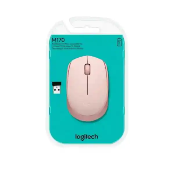 Logitech Mouse M170 Inalámbrico Rosado