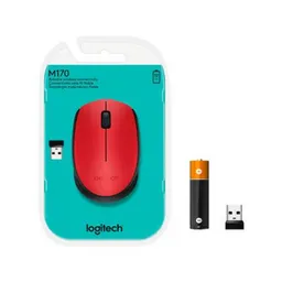 Logitech Mouse M170 Inalámbrico Rojo