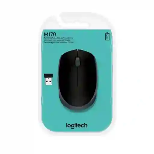 Logitech Mouse M170 Inalámbrico Negro