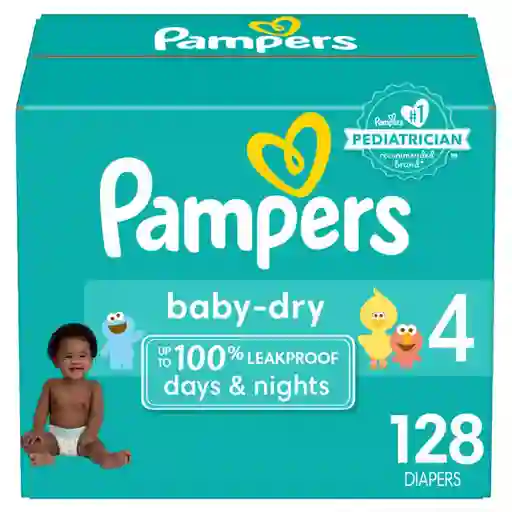 Pañales Pampers 4 X 128 Unds