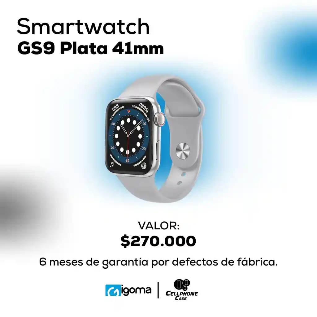 Smartwatch Gs9 Plata 41mm