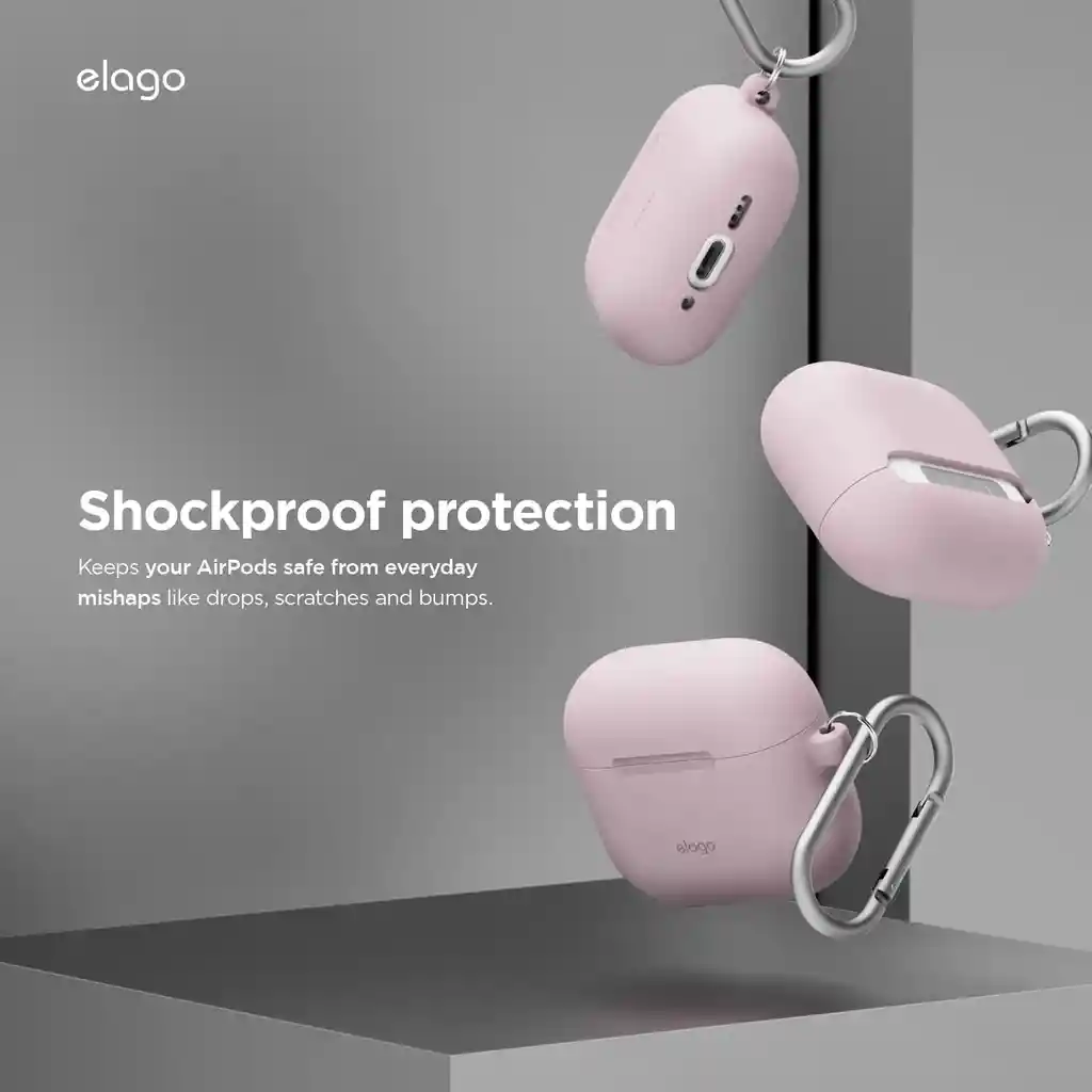 Estuche De Silicona Para Airpods 4 Elago Con Arnés Lavanda