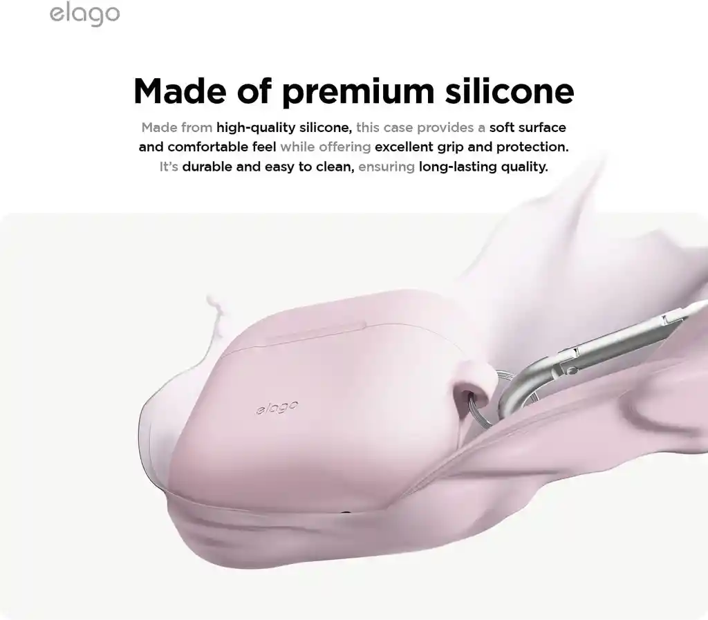 Estuche De Silicona Para Airpods 4 Elago Con Arnés Lavanda