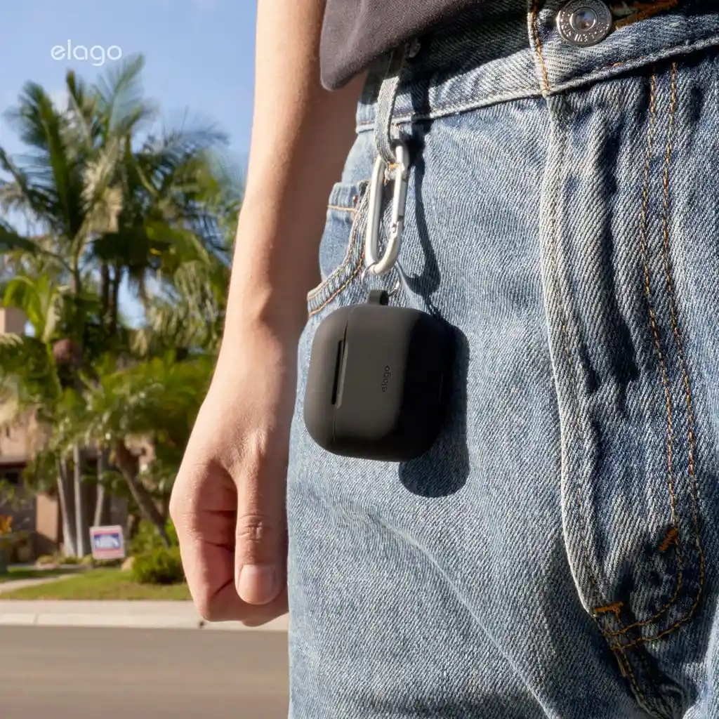 Estuche De Silicona Para Airpods 4 Elago Con Arnés Lavanda