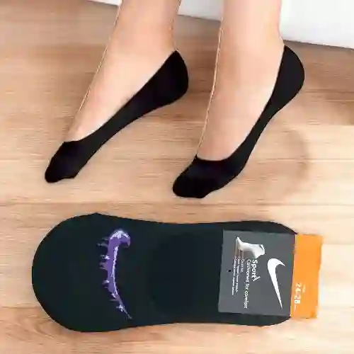 Medias Baletas Única Talla Color Negro, Calcetín Estirable, Tipo Nike