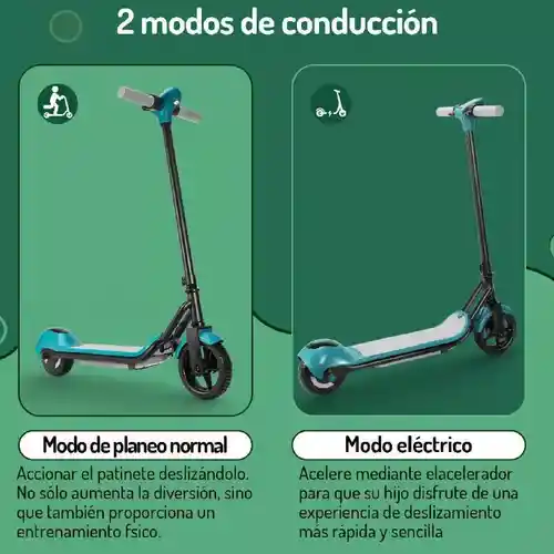 Patineta Eléctrica Niños Monopatín Scooter Luz Sonido Rosa 30km