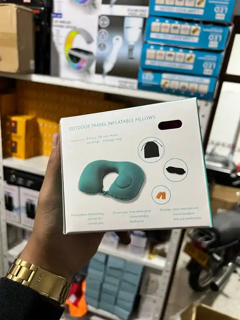 Almohada Inflable Automatica Viajera