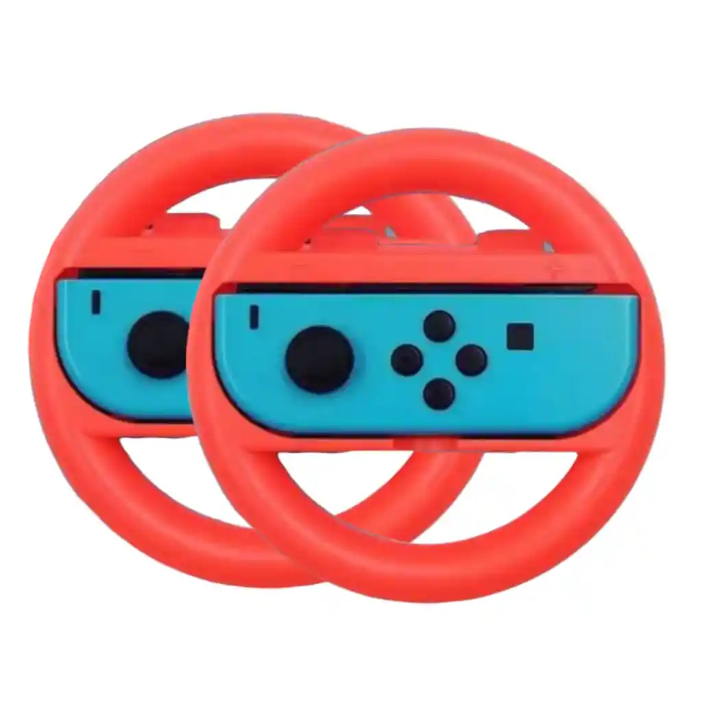 Volante Nintendo Switch Para Joycon 2 Unidades Timón Rueda Rojos