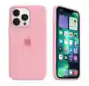 Case Silicon Color Rosado Para Iphone 13 Pro Max