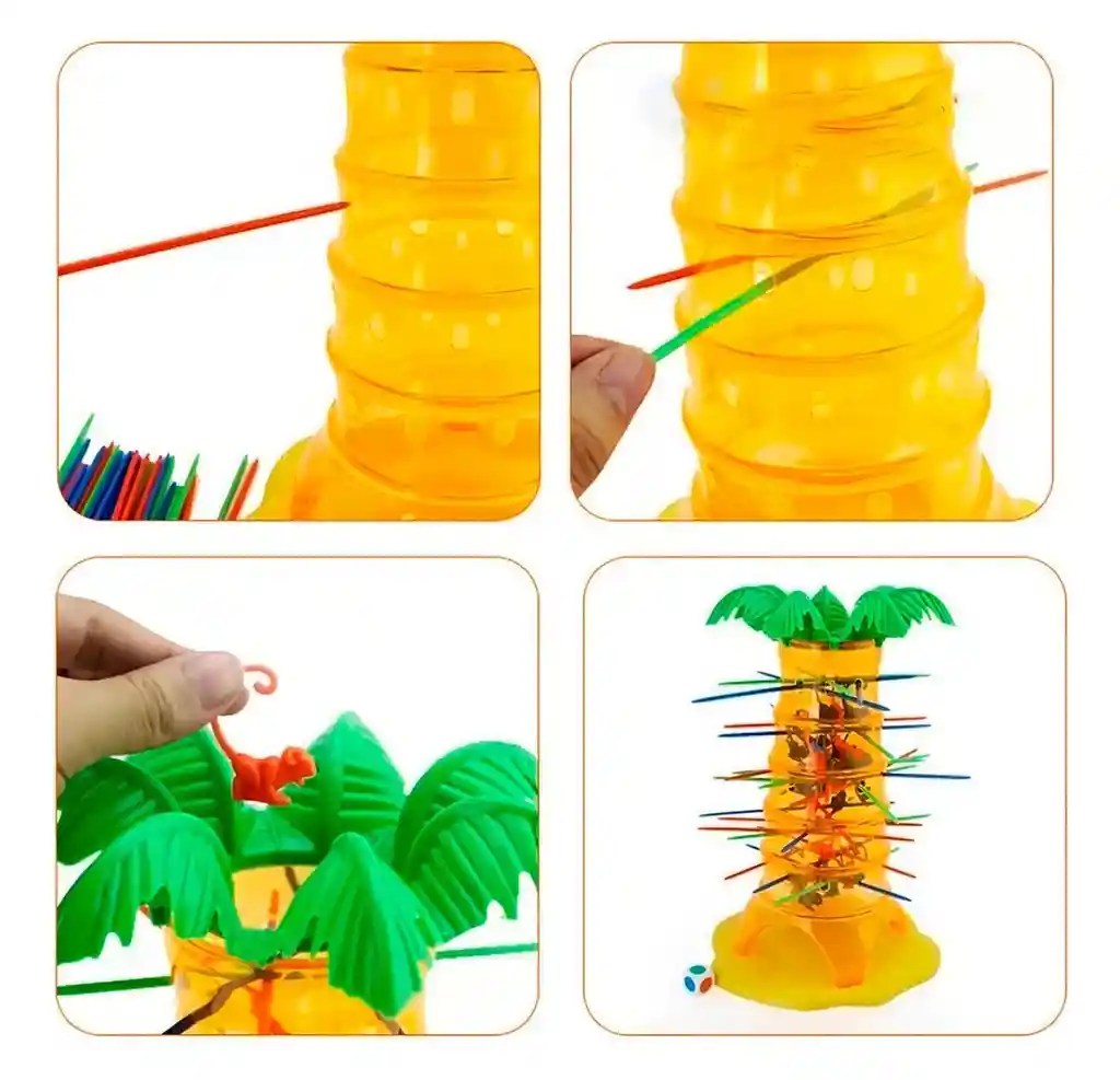 Juego De Mesa Falling Monkeys Monos Con Palmera