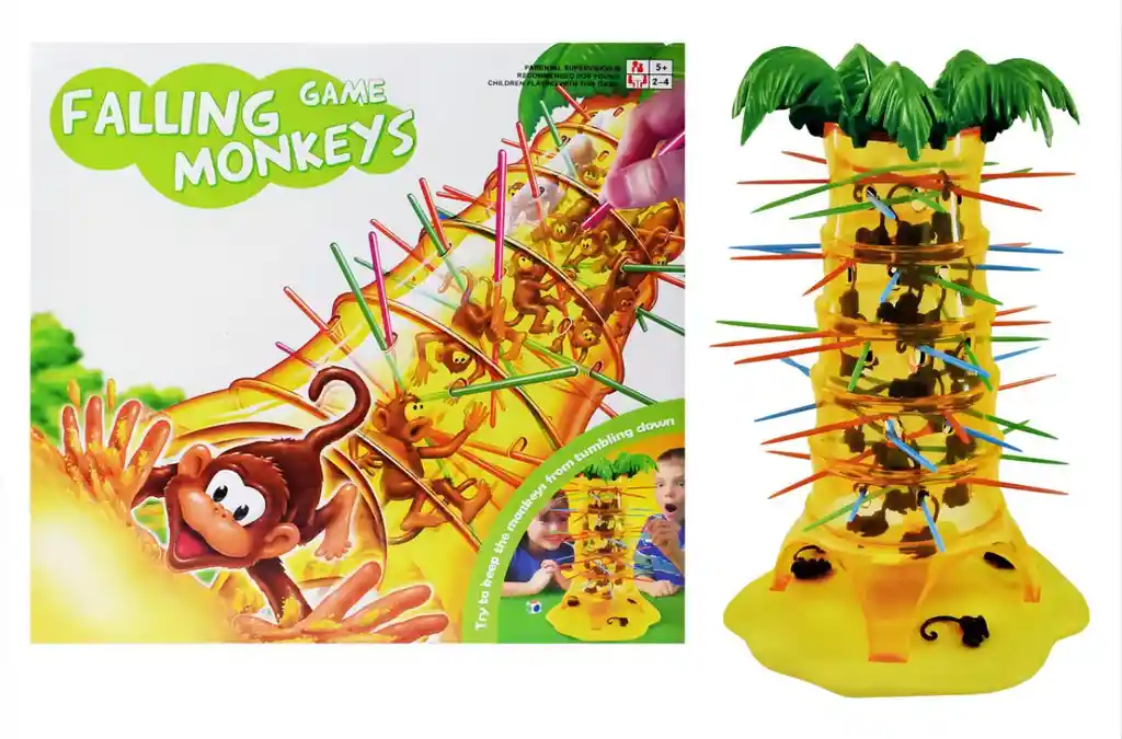 Juego De Mesa Falling Monkeys Monos Con Palmera