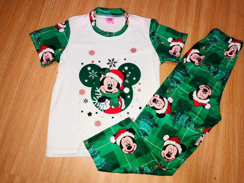 Pijama Mickey Navidad Talla 8