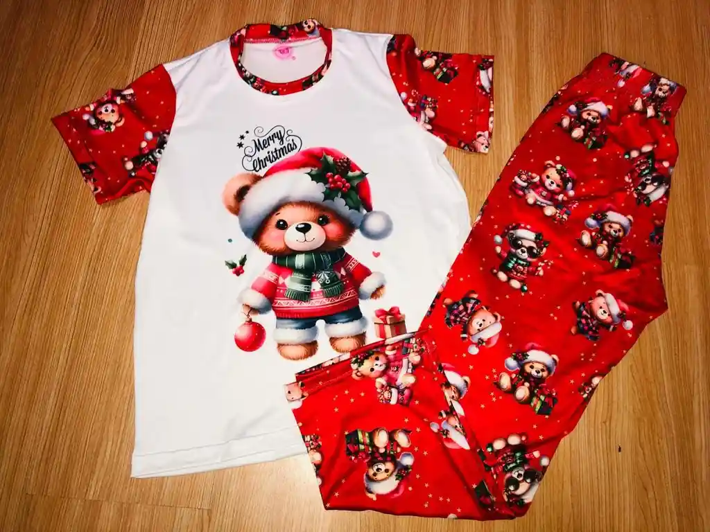 Pijama Oso Navidad Talla 12