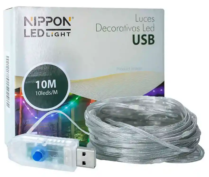 Luz Decorativa Led Usb 8w Rgb 10 Mts Nippon