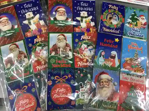 Tarjeta Aplique De Navidad X12 Unidades