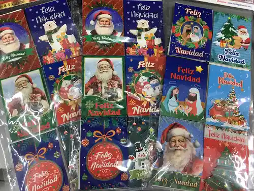 Tarjeta Aplique De Navidad X12 Unidades