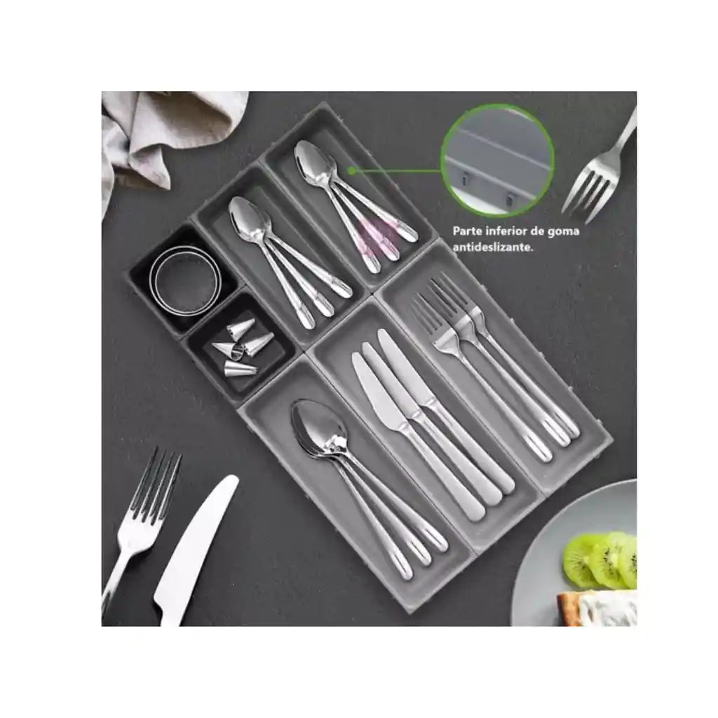 Organizador De Cajones Encastrable Cocina Multiuso