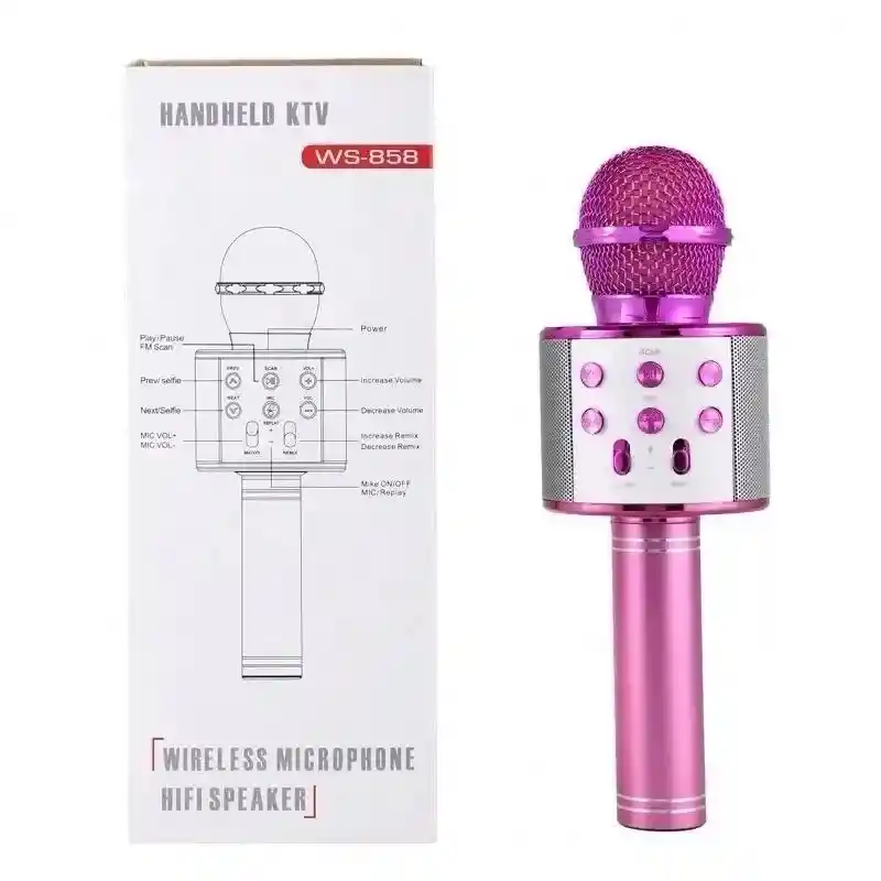 Micrófono Karaoke Parlante Bluetooth Rec