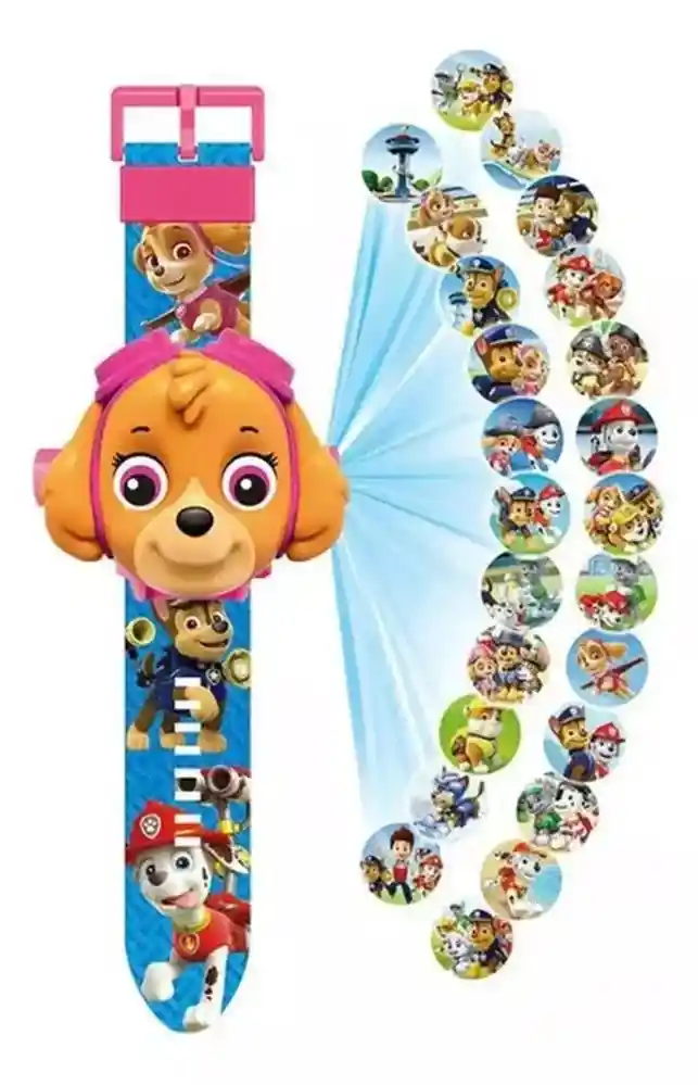 Reloj Infantil Proyector Para Niños Y Niñas Regalo Paw Patroll Ski