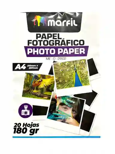 Papel Fotografico 180 Gr X 20 Hojas Tamaño A4 Marfil