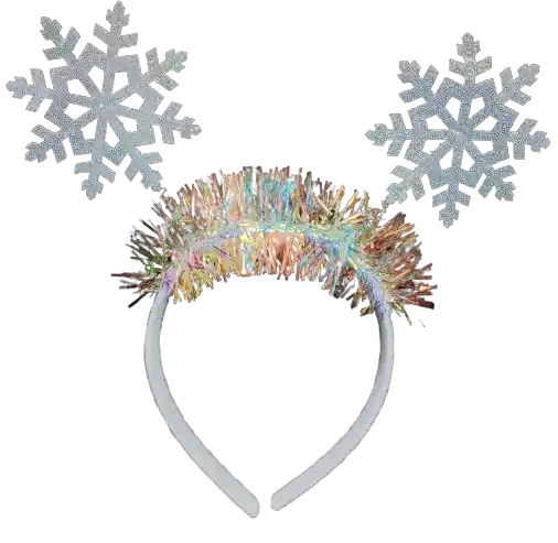 Diadema De Navidad Blanco , Copo De Nieve