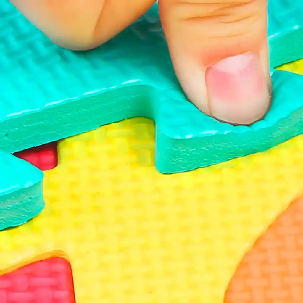 Tapete Didáctico Rompecabezas Números De 16pz, Hecho En Foami Resistente Al Agua Con Figuras En La Mitad, De Colores Vibrantes Que Llaman La Atención Del Bebé