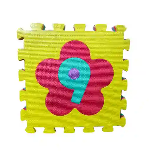 Tapete Didáctico Rompecabezas Números De 16pz, Hecho En Foami Resistente Al Agua Con Figuras En La Mitad, De Colores Vibrantes Que Llaman La Atención Del Bebé
