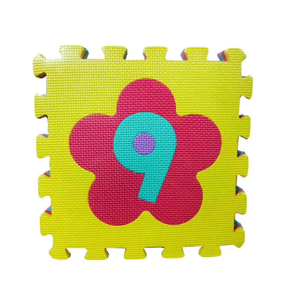 Tapete Didáctico Rompecabezas Números De 16pz, Hecho En Foami Resistente Al Agua Con Figuras En La Mitad, De Colores Vibrantes Que Llaman La Atención Del Bebé