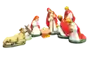 Figuras Pesebre Nacimiento Navidad En Caucho 16 Cm De 8pcs