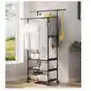 Organizador Ropa Doble 9605 Ahorra Espacio Ruedas Cajones Perchero