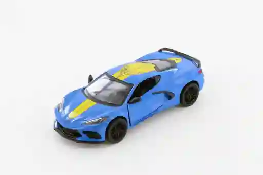 Carro Coleccionable 2021 Corvette Azul Modelo Coche Juguete Fiesta Regalos, Colección