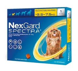 Nexgard Spectra Perro 3,5 A 7,5 Kg Caja X 1 Tableta