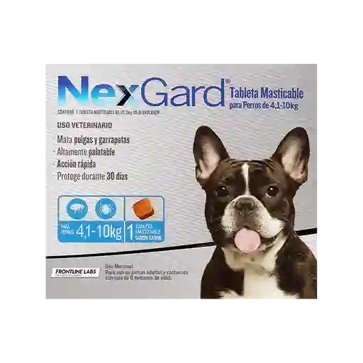 Nexgard Perro 4,1 A 10 Kg Caja X 1 Tableta