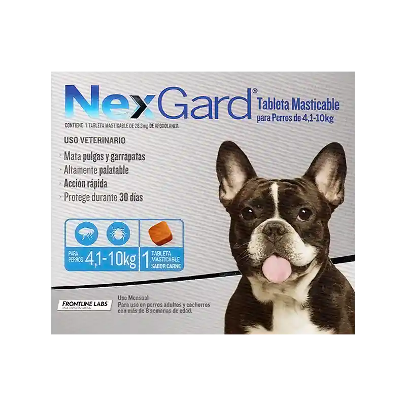 Nexgard Perro 4,1 A 10 Kg Caja X 1 Tableta