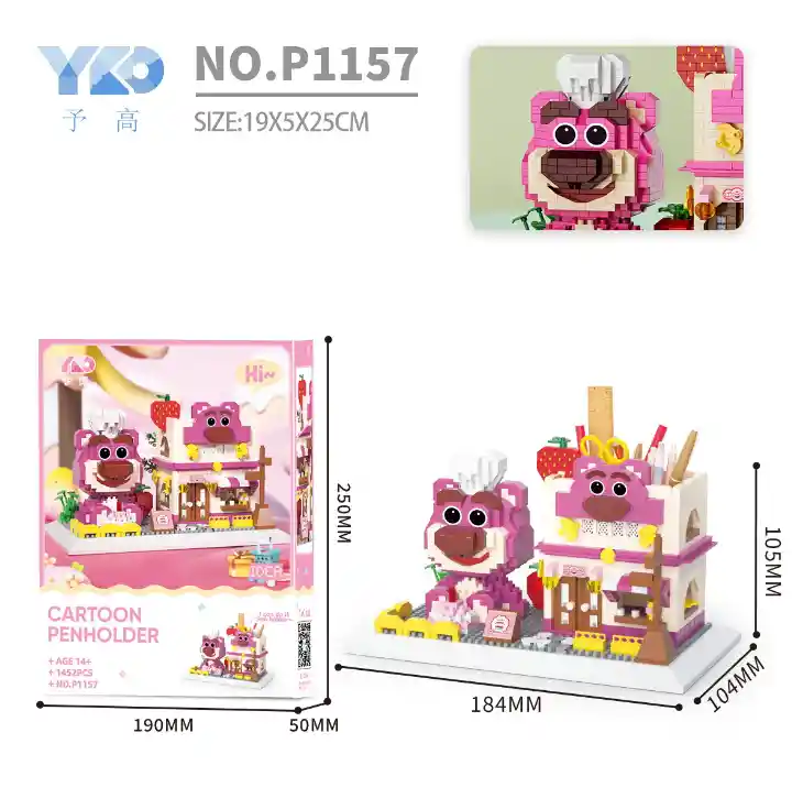 Mini Bloques Porta Lápiz Nano Fichas Kuromi Pikachu Lotso