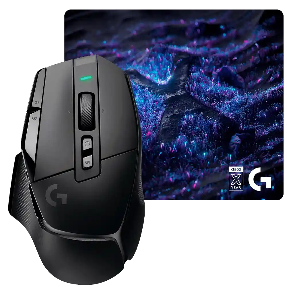 Combo Mouse Logitech G502x Lightspeed Negro + Pad Mouse Logitech G640 Edc