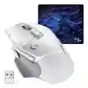 Mouse Gamer Inalámbrico Logitech G502x Blanco + Pad Mouse G640 Se